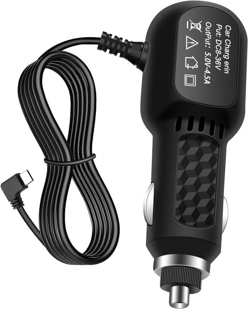 BVNUD شاحن كاميرا داش USB C، محول طاقة كاميرا داش من نوع C، شاحن سريع للسيارة USB C، كابل طاقة كاميرا داش متوافق مع نظام تحديد المواقع GPS ومعظم كاميرات داش الأخرى (11.5 قدم) - Image 1